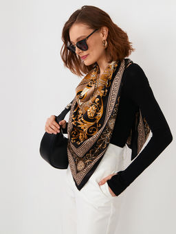 Большой, мягкий, тонкий и очень нежный двусторонний платок с рисунком. - Tantino фото 11