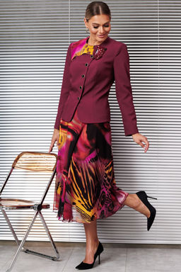 Костюм Мода Юрс 2868 бордо/горчица