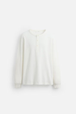 BUTTON-NECK T-SHIRT - Zara фото 7