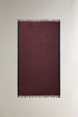 STRIPED LINEN WRAP BEACH TOWEL WITH FRINGING - Zara фото 7