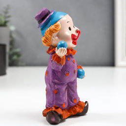 Фигурка полистоун «Клоун в костюме в горох», 15.5×7×5 см, МИКС