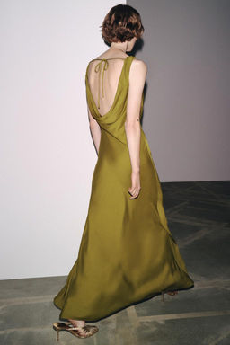 ZW COLLECTION LONG SATIN DRESS - Zara фото 13
