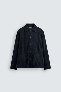 STRIPED JACQUARD OVERSHIRT - Zara фото 7