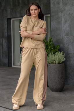 Костюм спорт-шик 100% хлопок(футер) - Новый лен фото 2