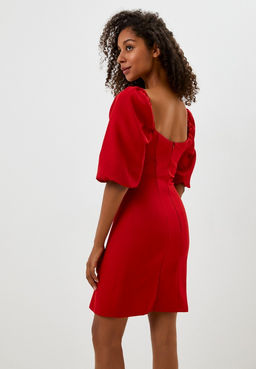 Приталенное платье с рукавами-буф - Incity фото 8