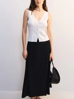 Юбка миди из вискозы и льна ZR2605013502-50 / Zarina