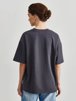 Футболка свободного кроя из хлопка OVERSIZE0826-39 / Zarina  фото 5