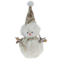 Изделие декоративное подвесное "Снеговик", L9 W6 H17 см, 3в.