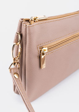 Миниатюрная женская сумка через плечо в бежевом цвете L-Craft  фото 4