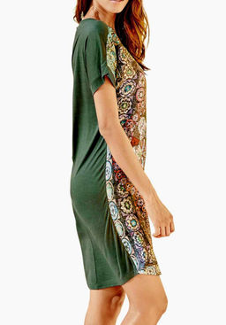 Платье, зелено-пестрое - Linea tesini фото 4