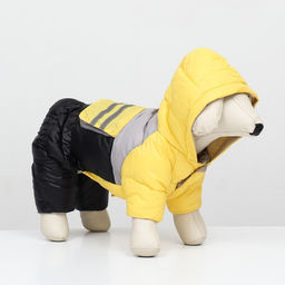 Комбинезон Анорак светоотражающий, размер 10 (ДС 25, ОГ 34, ОШ 24 см), чёрно-жёлтый - Simaland фото 4