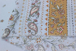 Штапель Премиум Нежные пейсли с каймой цв.голубой, СОРТ2, ш.1.45м, вискоза-100%, 120гр/м.кв - Купава фото 14