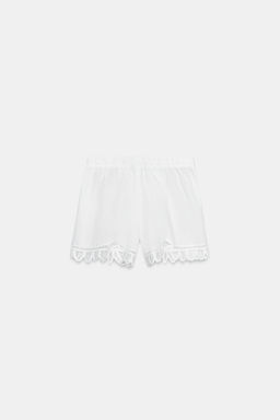 SHORTS BORDADOS CON LINO ZW COLLECTION / Blanco roto - Zara фото 7