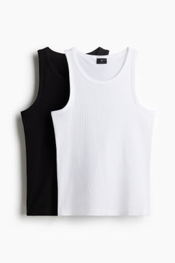 Pack de 2 camisetas sin mangas en canal? Slim Fit - H&m фото 6