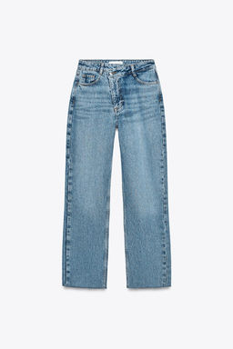 JEANS Z1975 STRAIGHT HIGH-WAIST CROSSOVER WAIST - Zara фото 9