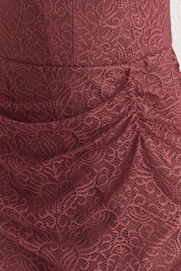 Gul Kurusu Vucudu Saran Buzgulu Astarl? Dantel Orme S?k Abiye Gece Mezuniyet Elbisesi TPRSS25EL00048 - Trendyolmilla фото 4