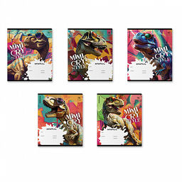 Цена за 10 шт. Тетрадь школьная ученическая ErichKrause Dino Art, 12 листов, линейка (в плёнке по 10 шт.)_MIX-PACK  фото 2