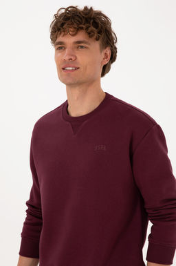 Erkek Bordo Basic Sweatshirt - U.s. polo assn фото 2