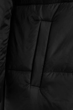 TRENDYOLMILLA Siyah Kapusonlu Su Itici Uzun Sisme Mont TWOAW24MO00136  фото 12