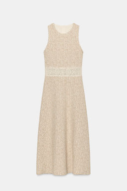 VESTIDO ESTRUCTURA COMBINADO / Crudo / Marr?n