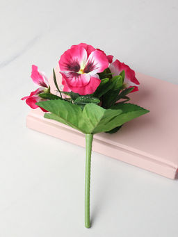 Цветок искусственный РОЗОВЫЙ Фиалка 23 см / W01316-16 /уп 12/300/600/ 738969 - ГалеонТрейд фото 2