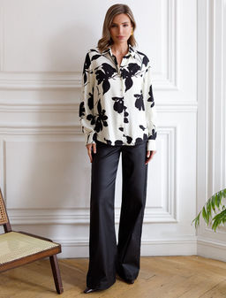 Блузка из вискозы с принтом