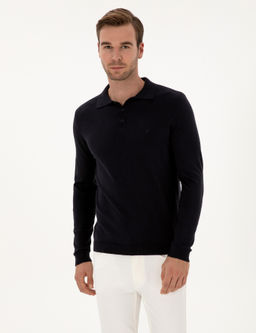 Lacivert Regular Fit Basic Kazak