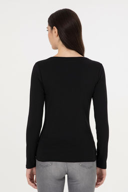 Женский черный свитшот с круглым вырезом Неожиданная скидка в корзине - U.s. polo assn фото 5