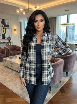 K13008 Рубашка OVER SIZE ПЕПЕЛЬНЫЙ