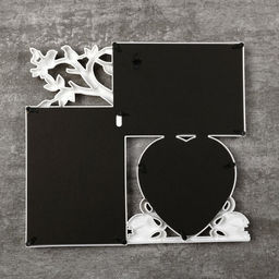 Фоторамка - коллаж на 3 фото 10?10 см, 10?15 см Фламинго и птички, пластик, белая, 25.5?28 см