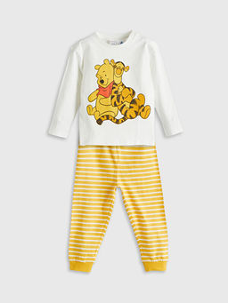 Winnie the Pooh Bask?l? Erkek Bebek Ti??rt ve E?ofman Alt? 2li