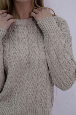 10718 Джемпер цвета льна - Martichelli фото 34