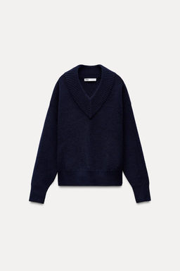 PLAIN KNIT V-NECK SWEATER - Zara фото 4