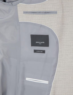 Bej Ex. Slim Fit Yelekli Tak_m Elbise