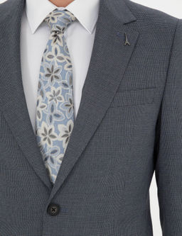 Синий зауженный костюм - Cacharel фото 7