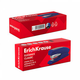 Цена за 12 шт. Степлер №24/6 Half-strip ErichKrause Elegance Classic до 30 листов, черный (в коробке по 1 шт.)