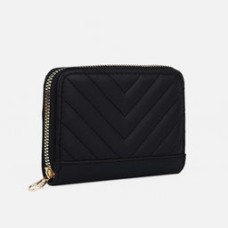 Кошелёк на молнии, цвет чёрный