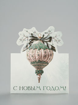 Цена за 5 шт. Открытка мини двойная формовая С Новым годом!, ёлочная игрушка, 9.5?13 см Цена за 5 шт. Открытка мини двойная формовая С Новым годом!, ёлочная игрушка, 9.5?13 см