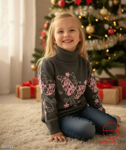 Свитер для девочки с рисунком