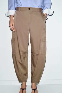 HIGH-WAIST CARGO TROUSERS - Zara фото 11