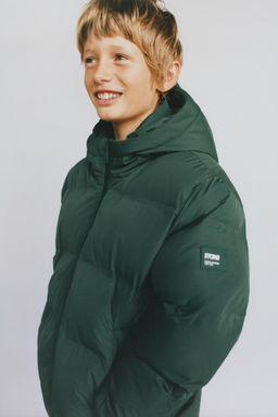 WATER-REPELLENT DOWN JACKET WITH LABEL