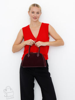 Сумка женская кожаная 88018NN wine red Natale Navetta