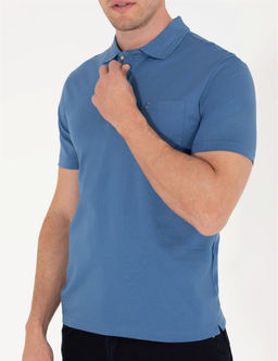 Koyu Mavi Regular Fit Polo Yaka Merserize Ti__rt - Pierre cardin фото 6