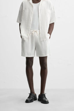 100% LINEN BERMUDA SHORTS - Zara фото 2