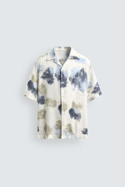 CAMISA FLUIDA ESTRUCTURA / Marr?n-Azul - Zara фото 7