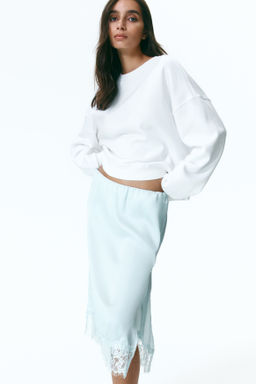Falda con bajo de encaje - H&m фото 7