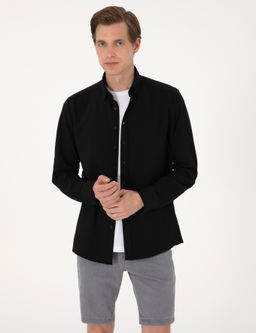 Siyah Slim Fit Uzun Kollu G_mlek - Pierre cardin фото 3