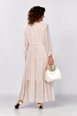 Платье LADY SECRET 25301 пудра/горох