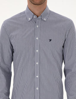 Lacivert Slim Fit Uzun Kollu G_mlek - Cacharel фото 6