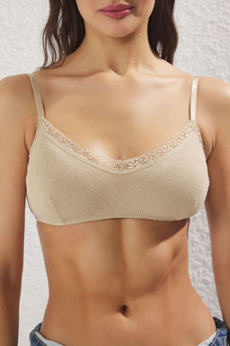 TRENDYOLMILLA Siyah Fitilli Dantel Detayl? Balensiz Kapl? Bralette Orme Sutyen THMSS25SU00031 фото 8